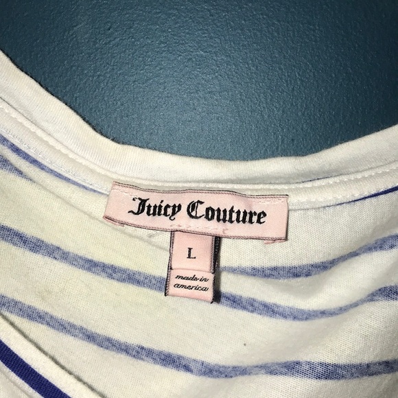 Juicy Couture I Love Juicy Striped Pink Heart Top - Picture 3 of 5